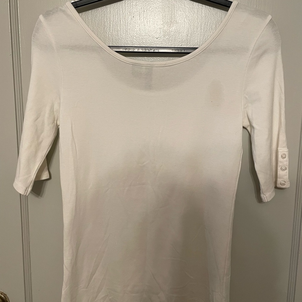 Cynthia Rowley White Fitted 3/4 Sleeve